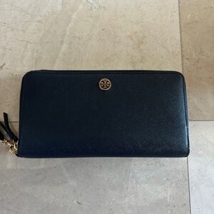 Tory Burch Black Saffiano Leather Wallet